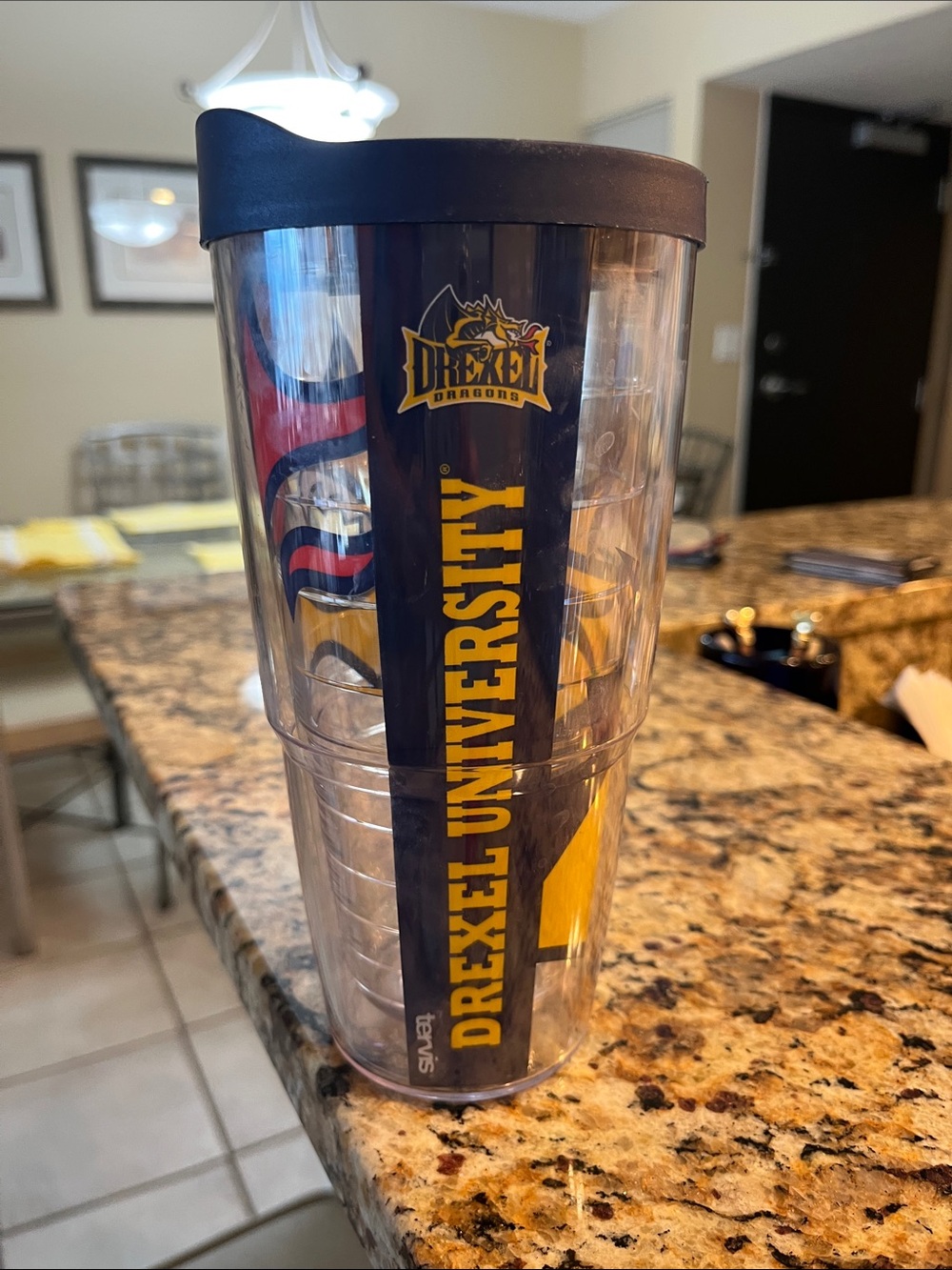 Drexel University Clear Tumbler with Navy & Gold by Tervis